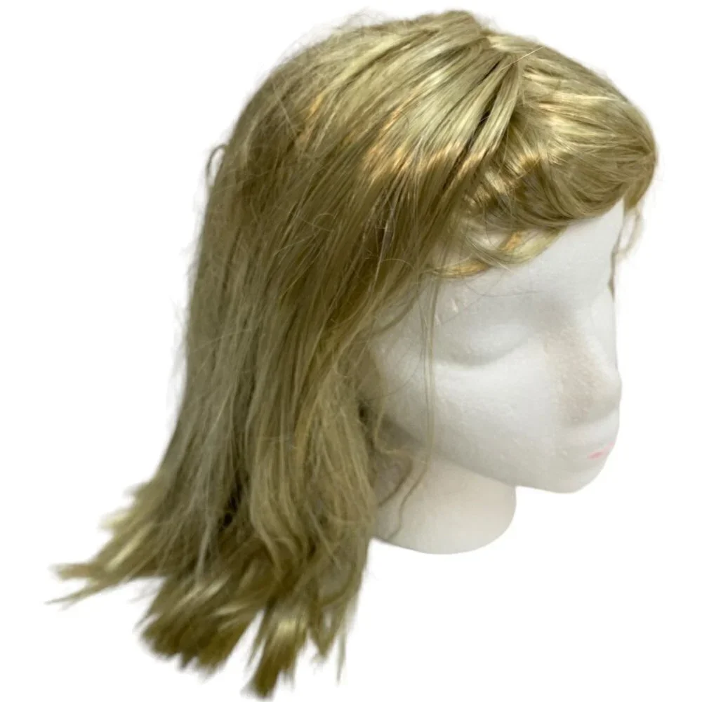 Blonde Costume Wig Straight Short Hair Bob with Bangs Flapper